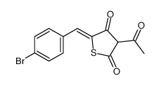 3-acetyl-5-[(4-bromophenyl)methylidene]thiolane-2,4-dione结构式