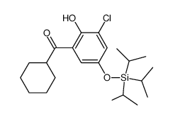 3-chloro-2-hydroxy-5-(triisopropylsilyloxy)phenyl cyclohexyl ketone Structure