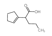 2-(1-cyclopentenyl)pentanoic acid结构式