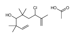 acetic acid,7-chloro-3,3,5,5,8-pentamethylnona-1,8-dien-4-ol Structure