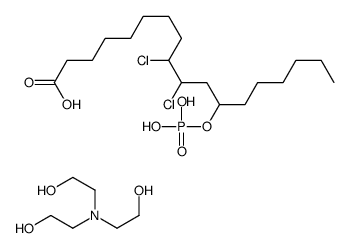 9,10-dichloro-12-(phosphonooxy)octadecanoic acid, compound with 2,2',2''-nitrilotriethanol结构式