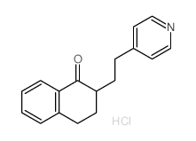 1(2H)-Naphthalenone,3,4-dihydro-2-[2-(4-pyridinyl)ethyl]-, hydrochloride (1:1) Structure