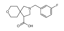 8-Oxa-2-azaspiro[4.5]decane-4-carboxylic acid, 2-[(3-fluorophenyl)methyl]结构式