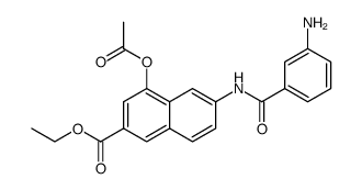 6-(m-aminobenzamido)-4-hydroxy-2-naphthoic acid ethyl ester acetate结构式