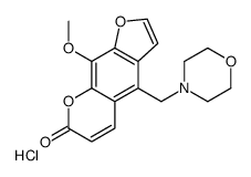 9-methoxy-4-(morpholin-4-ylmethyl)furo[3,2-g]chromen-7-one,hydrochloride结构式