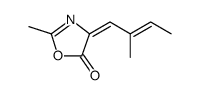 5(4H)-Oxazolone, 2-methyl-4-(2-methyl-2-buten-1-ylidene) Structure