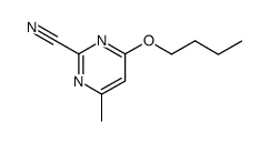 4-butoxy-6-methyl-pyrimidine-2-carbonitrile结构式