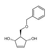 (1α,2β,3α)-2-(benzyloxymethyl)cyclopent-4-ene-1,3-diol结构式