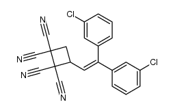 3-(2,2-bis(3-chlorophenyl)vinyl)cyclobutane-1,1,2,2-tetracarbonitrile Structure