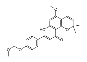 1-(7-hydroxy-5-methoxy-2,2-dimethyl-2H-chromen-8-yl)-3-[4-(methoxymethoxy)phenyl]-2-propen-1-one Structure
