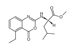 N-(5-ethyl-4H-3,1-benzoxazin-4-on-2-yl)-L-leucine methyl ester Structure