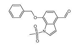 7-(benzyloxy)-1-(methylsulfonyl)-1H-indole-4-carbaldehyde结构式