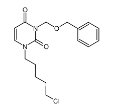 3-(benzyloxymethyl)-1-(5'-chloropentyl)uracil结构式