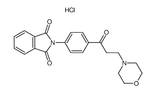 2-[4-(3-Morpholin-4-yl-propionyl)-phenyl]-isoindole-1,3-dione; hydrochloride结构式