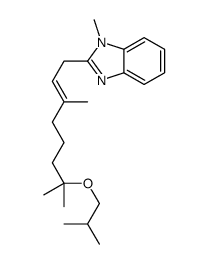 2-[(E)-3,7-dimethyl-7-(2-methylpropoxy)oct-2-enyl]-1-methylbenzimidazole Structure
