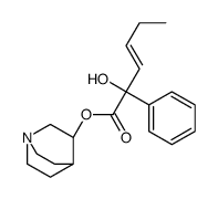 1-azabicyclo[2.2.2]octan-3-yl (E)-2-hydroxy-2-phenylhex-3-enoate结构式