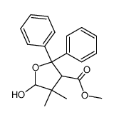 methyl 5-hydroxy-4,4-dimethyl-2,2-diphenyltetrahydrofuran-3-carboxylate Structure