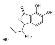 3-(1-aminopropyl)-6,7-dihydroxy-3H-2-benzofuran-1-one,hydrobromide Structure