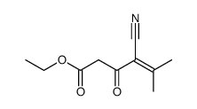 4-cyano-5-methyl-3-oxo-hex-4-enoic acid ethyl ester Structure