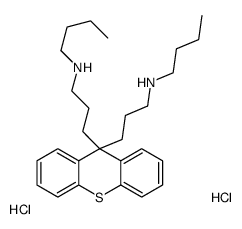 N-[3-[9-[3-(butylamino)propyl]thioxanthen-9-yl]propyl]butan-1-amine,dihydrochloride Structure