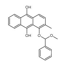 1-(methoxy(phenyl)methoxy)-2-methylanthracene-9,10-diol结构式