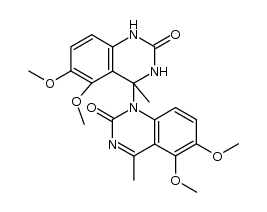 5,5',6,6'-tetramethoxy-4,4'-dimethyl-3',4'-dihydro-2H-[1,4'-biquinazoline]-2,2'(1'H)-dione Structure