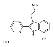 2-(7-BROMO-2-PYRIDIN-2-YL-1H-INDOL-3-YL)-ETHYLAMINE HYDROCHLORIDE structure
