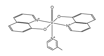 bis(8-quinolinato)oxovanadium(IV)(3-methylpyridine) Structure