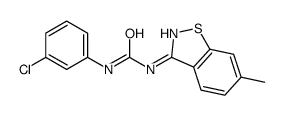 1-(3-chlorophenyl)-3-(6-methyl-1,2-benzothiazol-3-yl)urea结构式