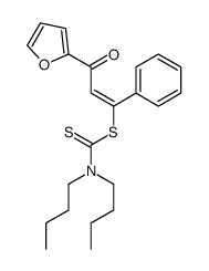 [(E)-3-(furan-2-yl)-3-oxo-1-phenylprop-1-enyl] N,N-dibutylcarbamodithioate Structure