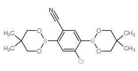 4-Chloro-2,5-bis(5,5-dimethyl-1,3,2-dioxaborinan-2-yl)benzonitrile Structure
