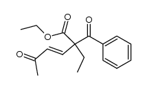 α-[3-Oxo-buten-(1)-yl]-α-benzoyl-buttersaeure-ethylester Structure