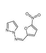 (E)-1-(5-nitrofuran-2-yl)-N-pyrazol-1-ylmethanimine结构式