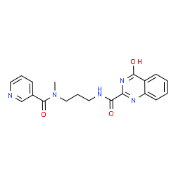 4-hydroxy-N-{3-[methyl(pyridin-3-ylcarbonyl)amino]propyl}quinazoline-2-carboxamide结构式