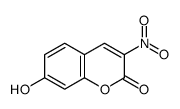 7-hydroxy-3-nitrochromen-2-one结构式