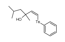 (Z)-3,5-dimethyl-1-(phenyltellanyl)hex-1-en-3-ol Structure