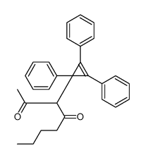 3-(1,2,3-triphenylcycloprop-2-en-1-yl)octane-2,4-dione结构式