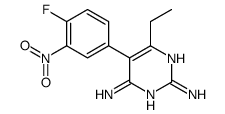 2,4-diamino-5-(4-fluoro-3-nitrophenyl)-6-ethylpyrimidine Structure