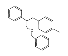 1-phenyl-2-(p-tolyl)ethanone O-benzyl oxime Structure