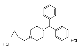 1-benzhydryl-4-(cyclopropylmethyl)piperazine,dihydrochloride Structure