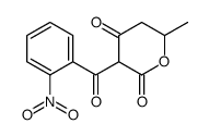 6-methyl-3-(2-nitrobenzoyl)oxane-2,4-dione结构式