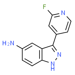 3-(2-fluoropyridin-4-yl)-1H-indazol-5-amine结构式