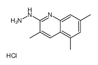 2-Hydrazino-3,5,7-trimethylquinoline hydrochloride Structure