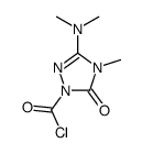 1H-1,2,4-Triazole-1-carbonyl chloride, 3-(dimethylamino)-4,5-dihydro-4-methyl-5-oxo- (9CI) Structure