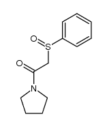 2-(phenylsulfinyl)-1-(pyrrolidin-1-yl)ethanone结构式