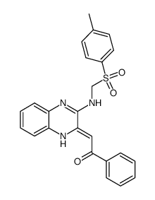 2-Tosylmethylamino-3-phenacylidene-3,4-dihydroquinoxaline结构式