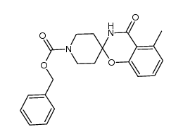 benzyl 5-methyl-4-oxo-3,4-dihydro-1'H-spiro[1,3-benzoxazine-2,4'-piperidine]-1'-carboxylate结构式