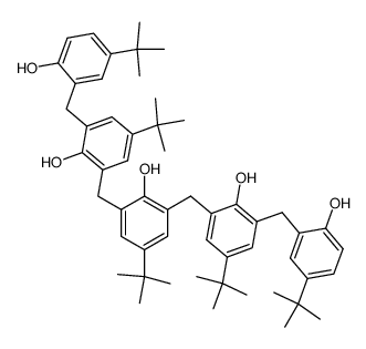 4-(tert-butyl)-2,6-bis{{5-(tert-butyl)-3-{[5-(tert-butyl)-2-hydroxyphenyl]methyl}-2-hydroxyphenyl}methyl}phenol结构式
