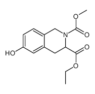 3-O-ethyl 2-O-methyl 6-hydroxy-3,4-dihydro-1H-isoquinoline-2,3-dicarboxylate结构式