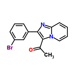 1-[2-(3-Bromophenyl)imidazo[1,2-a]pyridin-3-yl]ethanone结构式